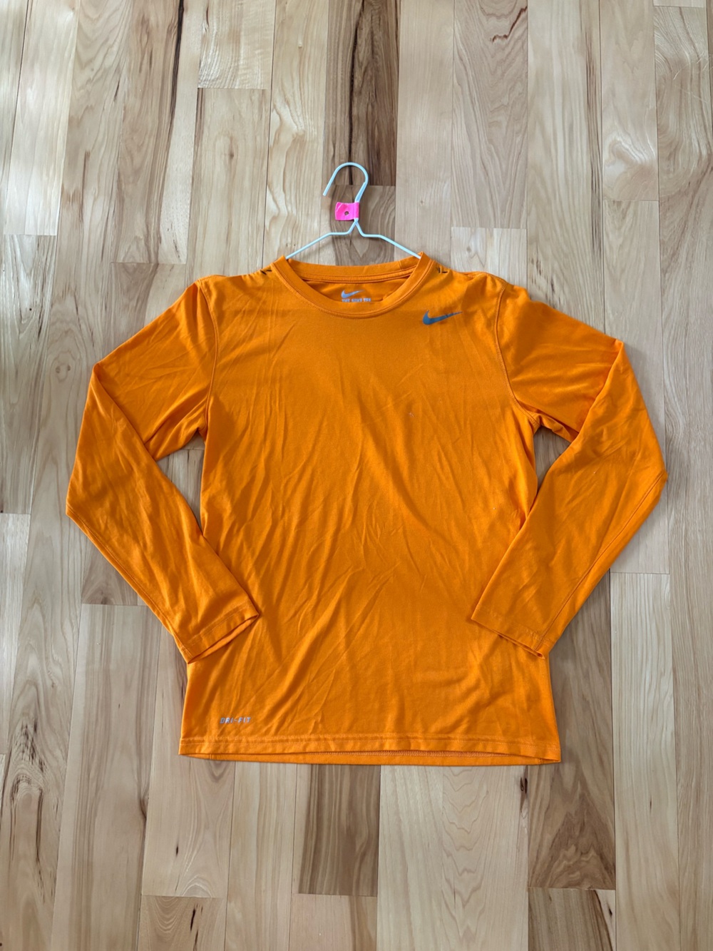 Nike Dri-Fit Orange Long Sleeve Athletic Top